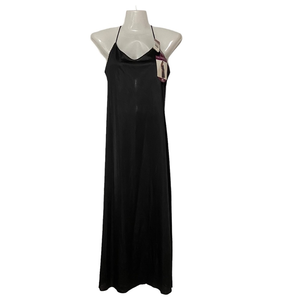 Vintage Vassarette Liner Black Sable 32” Sheer Nylon Slip Made in USA